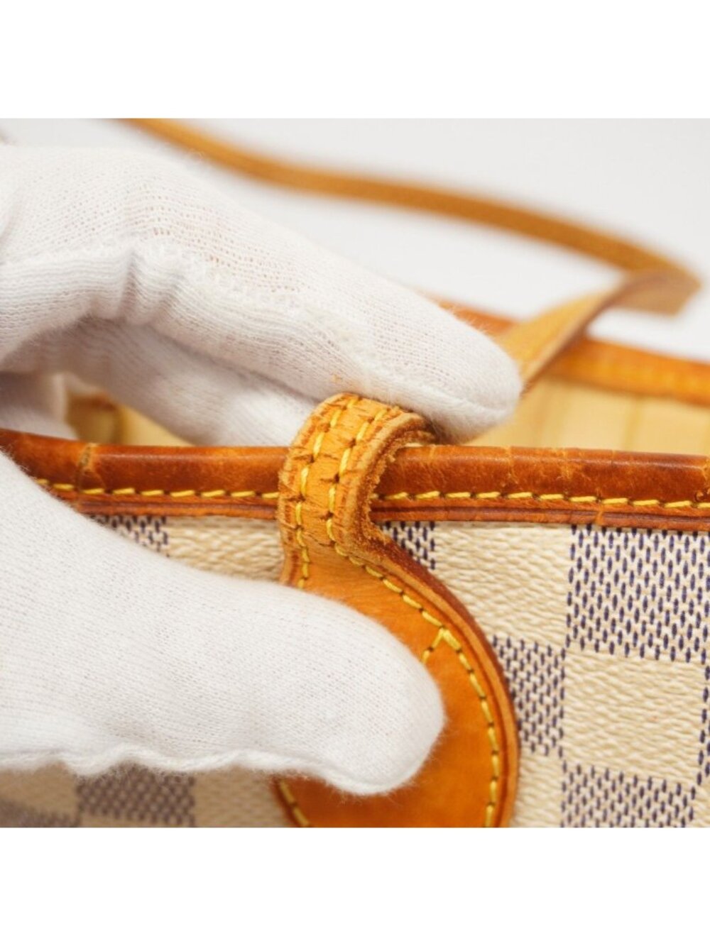 Louis Vuitton Tote Damier Azur Neverfull MM White - Picture 9 of 10